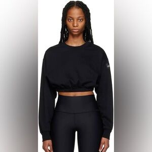 Alo Yoga Black Women's Cropped Sweatshirt brand new M
